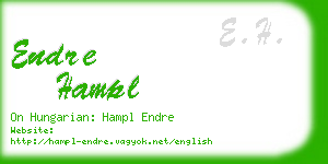 endre hampl business card